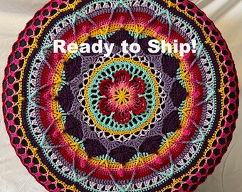 READY TO SHIP!! Radiating Jewel Crochet Spare Tire Tyre Cover