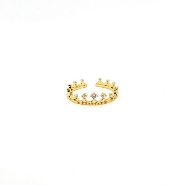Golden tiara ring- Golden tiara ring- Ring for women- ring for women- princess ring- engagement ring- princess ring