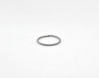 Anillo trenzado - anillo unisex - anillo simple - Anillo trenzado - Anillo de plata - anillo de plata u oro unisex - Accesorios