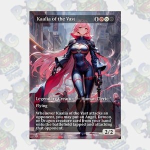 Kaalia del vasto arte completo Mtg proxy tarjeta personalizada holográfica