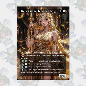 Kenrith,the returned king full art Mtg proxy custom card holographic