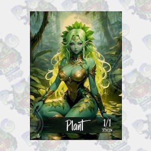 Token plant full art Mtg proxy carte personnalisée holographique