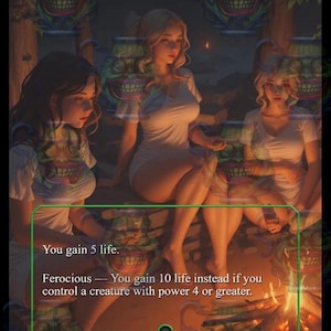 Feed the Clan full art Mtg proxy custom card holographic