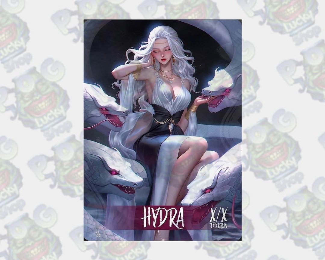 Token hydra full art mtg proxy custom card holographic etsy