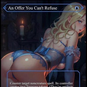 Uma oferta que você não pode recusar arte completa Mtg proxy cartão personalizado holográfico