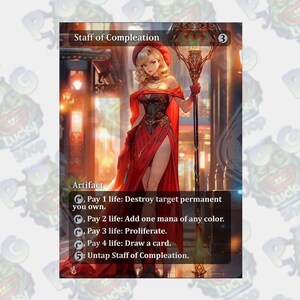 スタッフ オブ コンプリート フルアート Mtg プロキシ カスタム カード ホログラフィック