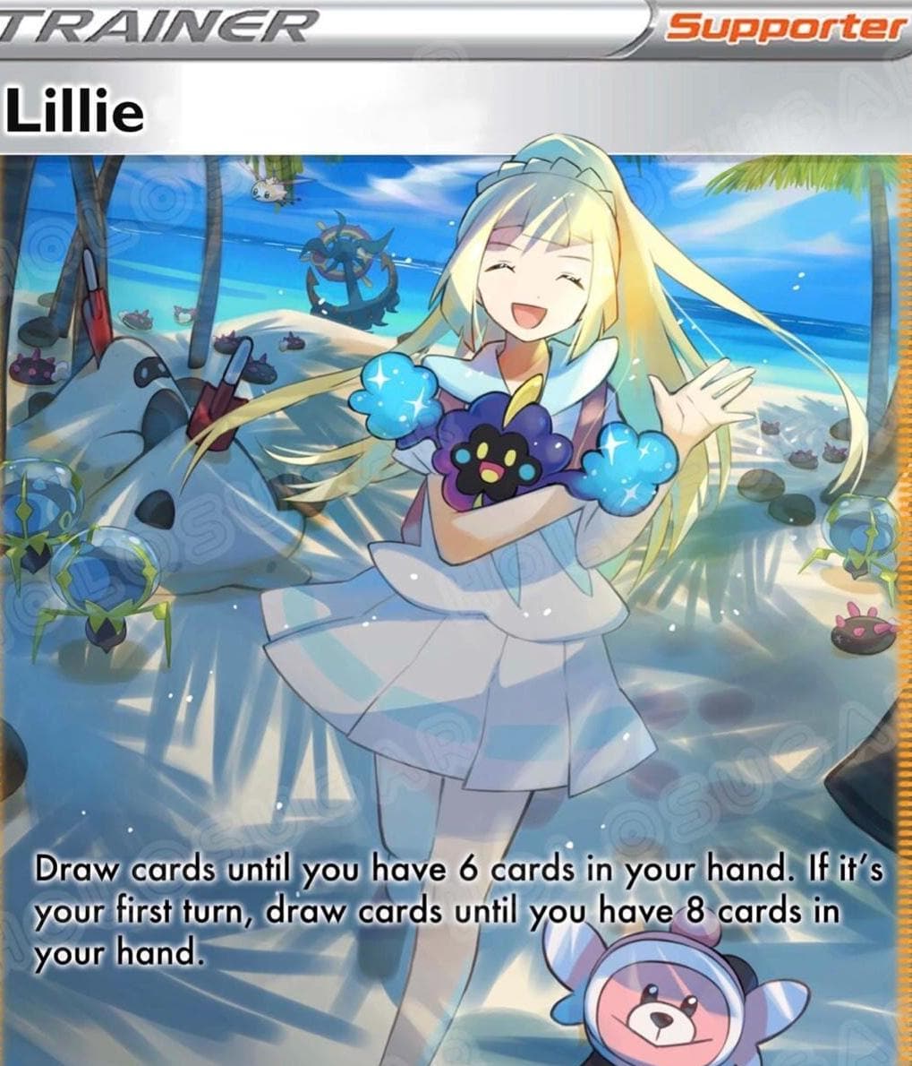 Handmade Holographic Pokmon Trainer Card Lillie Waifu Handmade Holographic Pokmon Trainer Card Lillie Waifu
