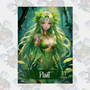 Token plant full art Mtg proxy carte personnalisée holographique