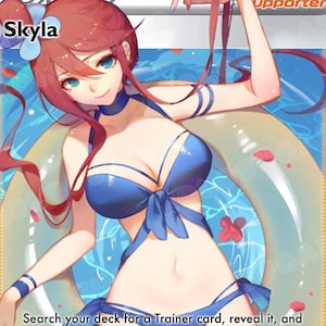 skyla bikini pokemon card Skyla Waifu