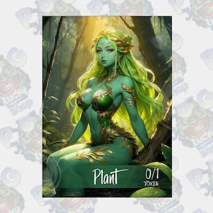 Token plant full art Mtg proxy carte personnalisée holographique