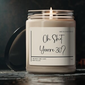30th Birthday Gift Funny Candle Thirtieth Birthday Gift for Her Him Thirties Era Thirty Flirty Thirty Years Old 30th Birthday Party