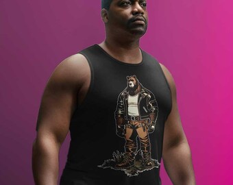 Leder Daddy Bär Muskelshirt: Gay Pride Community T-Shirt