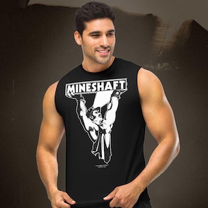 Mineshaft NYC Leather Bar Muscle Tank | Vintage Gay Club Graphic | Queer Fashion | Leather Scene | Pride Tank Top | S–2XL