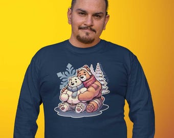 Gay Bear Pride Langarm-T-Shirt: Winter Kuscheltiere Design
