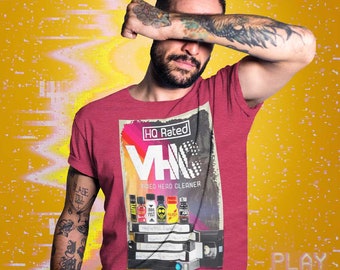 Camiseta Retro Poppers: Camiseta divertida de limpiador de cabezas de vídeo gay