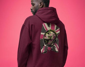 Queer Punk Hymne Hoodie: LGBT+ Pride, Union Jack Grafik Pullover