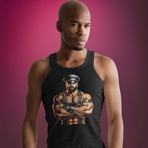 Sir Leather Alpha Muscle Shirt: Gay Dom Pride Apparel