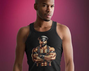Sir Leder Alpha Muskelshirt: Gay Dom Pride Bekleidung