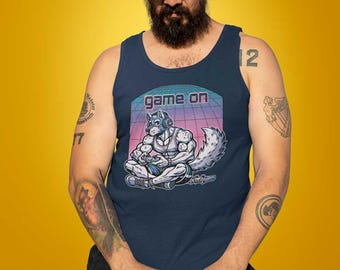 Game On Pup Tank Top Gay Gamer Community Tank