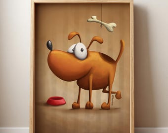 The Dog - Whimsical Dog Art Print