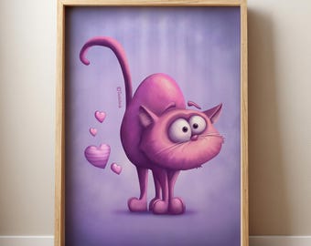 The Cat - Whimsical Cat Art Print
