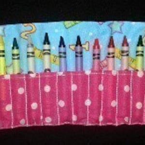 Sew Ez PDF Sewing Instructions Pattern To Make Crayon Roll/ Carriers/ Holders