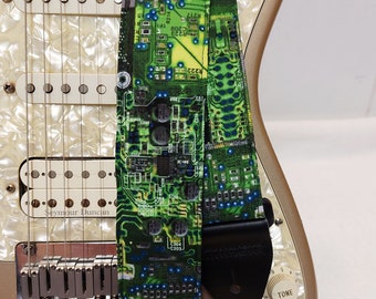 circuit board computer guitar strap