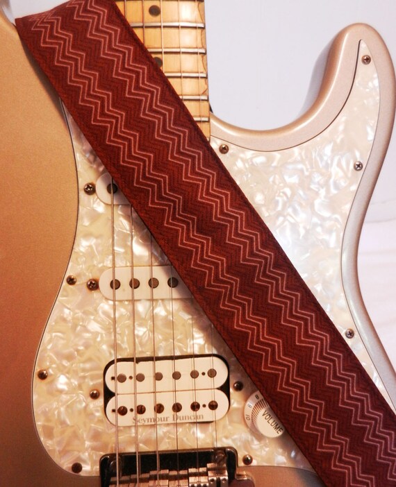 Chevron Embroidered Guitar Strap