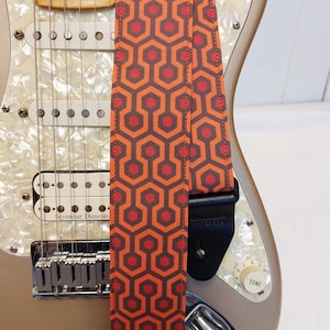 horror overlook hotel guitar strap