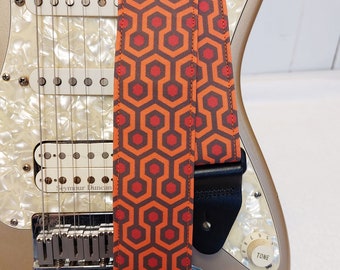 horror overlook hotel guitar strap