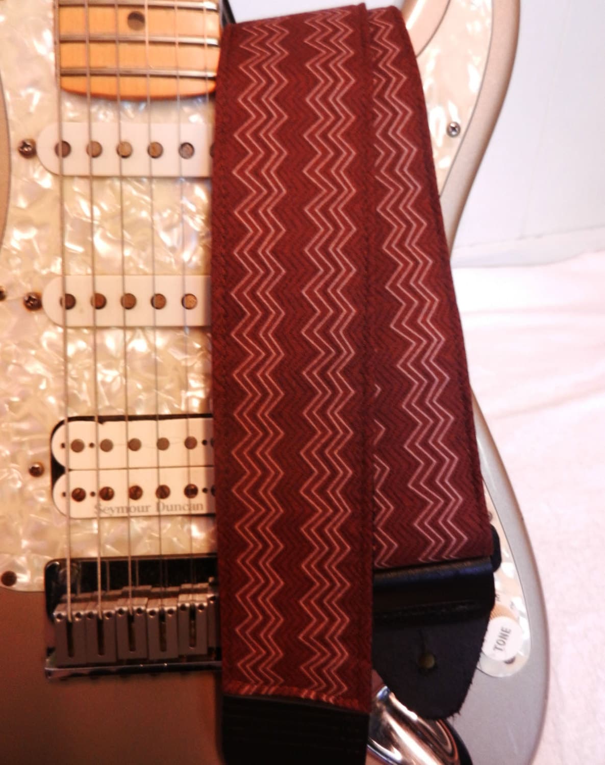 Chevron Embroidered Guitar Strap