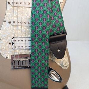 green and purple room 237 inspired horror guitar strap