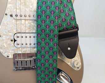 green and purple room 237 inspired horror guitar strap