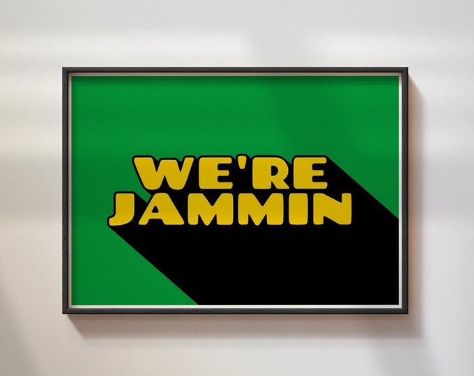 Jammin Bob Marley Reggae Poster Vintage 1970s Jamaican Music Poster - Unframed A1 - A5