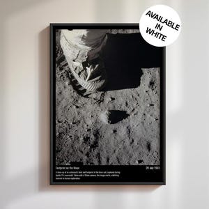 Apollo 11 Moon Landing Footprint Unframed Print NASA Buzz Aldrin Vintage Space Wall Art A1 A2 A3 A4 A5