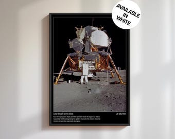 レトロなアポロ11号月面着陸ポスター：ヴィンテージ宇宙探査アート