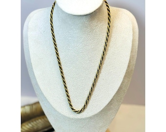 Collar vintage Trifari retorcido negro/dorado