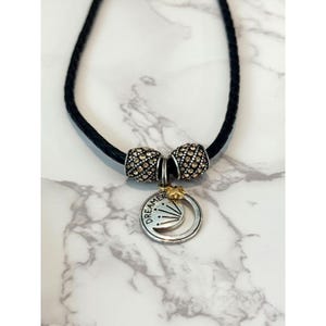 Brighton Shadow Shine Moon Pendant Necklace: Vintage Boho Leather Cord image 3