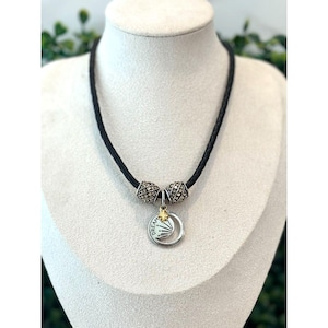 Brighton Shadow Shine Moon Pendant Necklace: Vintage Boho Leather Cord image 1