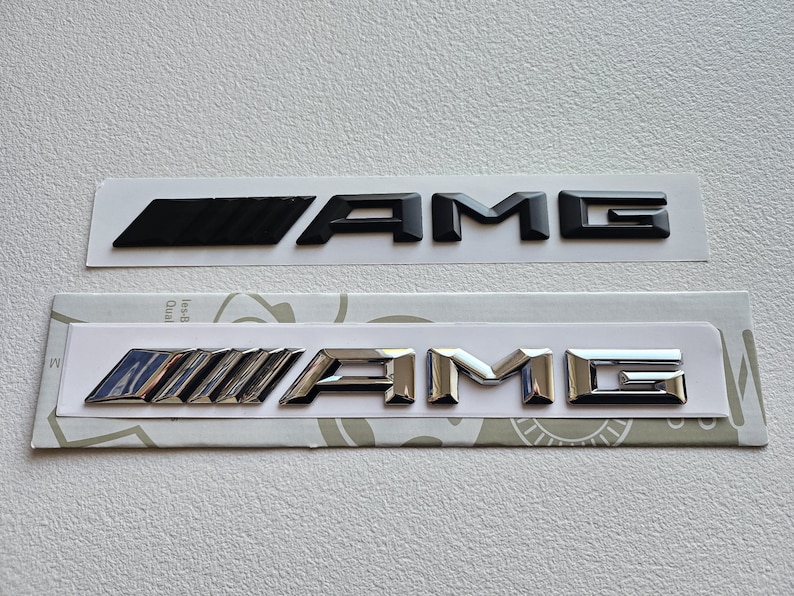 AMG Style Abzeichen Chrom - Selbstklebendes Emblem