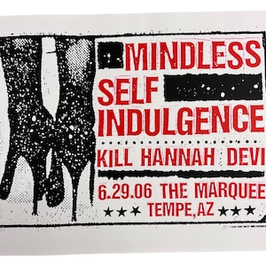 Mindless Self Indulgence Screen Print Concert Poster by Print Mafia