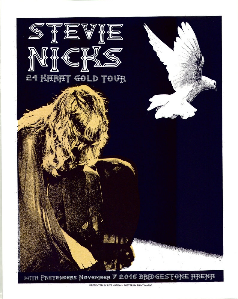 Stevie Nicks / Pretenders 2016 Tour Screen Print Concert Poster by Print Mafia® image 1