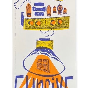 Cursive Screen Print Concert Poster by Print Mafia