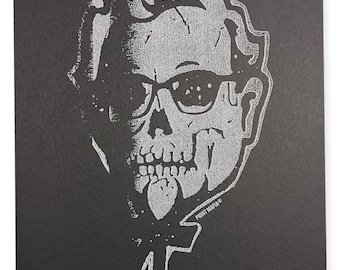 Skull Sanders Screen Print Art Print by Print Mafia