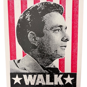 Johnny Cash Walk the Line tribute Screen Print