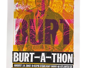 Burt Reynolds Burt-A-Thon Movie Screen Print Concert Poster by Print Mafia