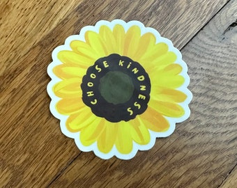 Choose Kindness Sunflower Sticker