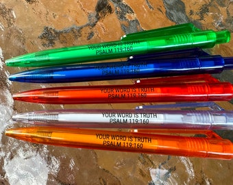 Your word is truth, Psalm 119:160 Bible verse pen, 2023 year text