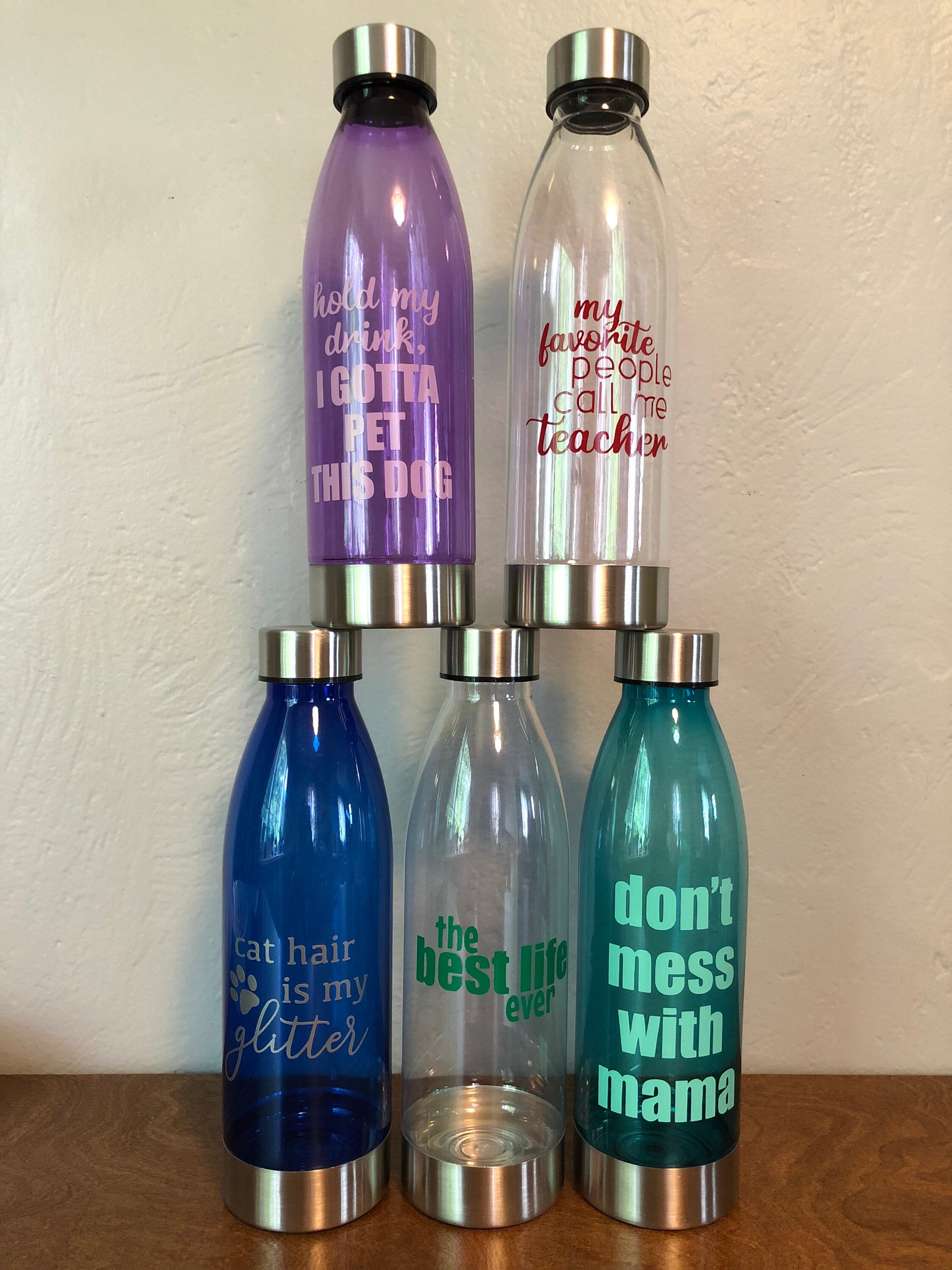 Drink Bottles With Decals Stainless Steel 22 Ounces Etsy