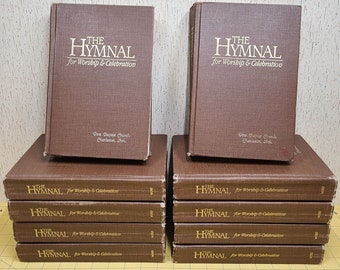 Lot of 10 Vintage The Hymnal for Worship & Celebration 1986 KJV Brown Hardcover